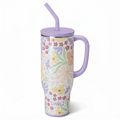 Swig Life 30oz Mega Mug, 30 oz Tumbler with Handle and Straw, Cup Holder Friendly, Dishwasher Safe, Extra Large Insulated Tumbler, Stainless Steel Water Bottle (Fresh Cut)