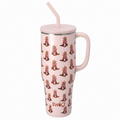 Swig Life 40oz Mega Mug, 40oz Tumbler with Handle and Straw, Extra Large Insulated Tumblers, Cup Holder Friendly Travel Mug (Cowgirl Coquette)