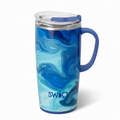 Swig Life 22oz Travel Mug, Insulated Tumbler with Handle and Lid, Travel Coffee Mug, Cup Holder Friendly, Stainless Steel 22 oz Tumbler, Reusable Insulated with Lid (Blue Lagoon)