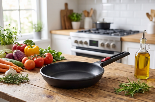 BRA COOKWARE Infinity Nonstick Frying Pan | 11-Inch Cast Aluminum Skillet | PFOA/PFAS Free Fry Pan | Removable Handle | All Cooktops (incl Induction) Searing Skillet | Oven Safe up to 425°F