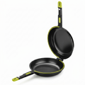 BRA COOKWARE Foodie Dual Frying Pan | 10.2 inches Double Skillet for Spanish Omelets & Frittatas | PFOA Free Triple Nonstick Coating | Full Induction Reversible Skillet | Cast Aluminum Flip Pan