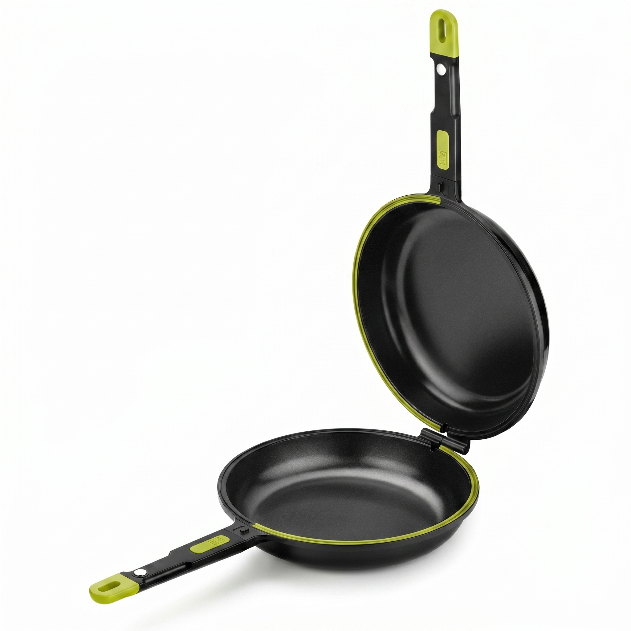 BRA COOKWARE Foodie Dual Frying Pan | 10.2 inches Double Skillet for Spanish Omelets & Frittatas | PFOA Free Triple Nonstick Coating | Full Induction Reversible Skillet | Cast Aluminum Flip Pan