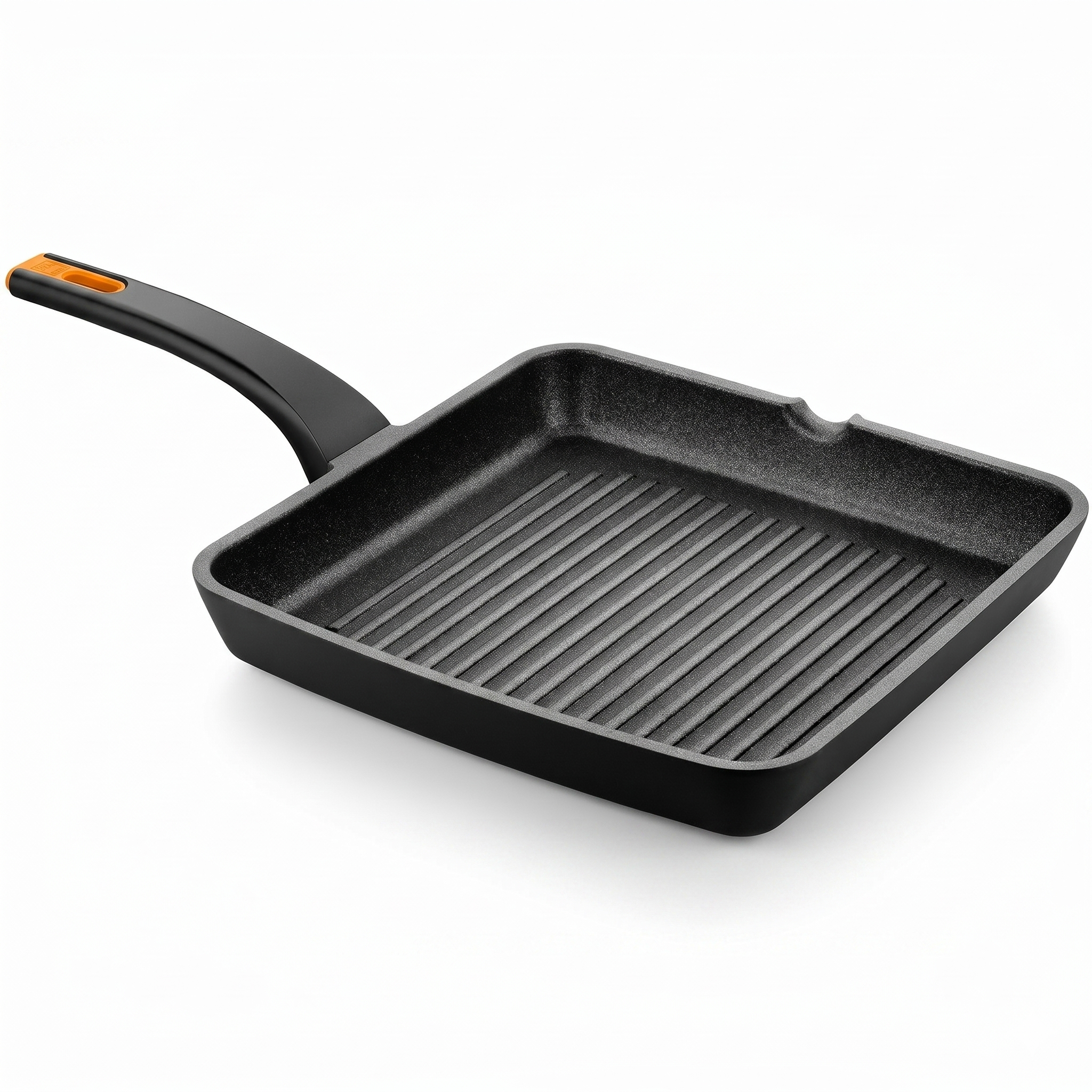 BRA COOKWARE Efficient Pro Nonstick Grill Pan | 11x11 Inch Aluminum Ribbed Skillet | 3-Layer Scratch Resistant Coating Frypan | PFOA Free | All Cooktops Compatible Grilling Pan | HeatResistant Handle