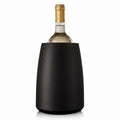 Vacu Vin Elegant Wine Cooler – Black – Active Wine Bottle Chiller with Freezer Sleeve – Modern Insulated Cooler – Keeps Wine Cold Without Ice – Sleek Tabletop Design for Home & Events