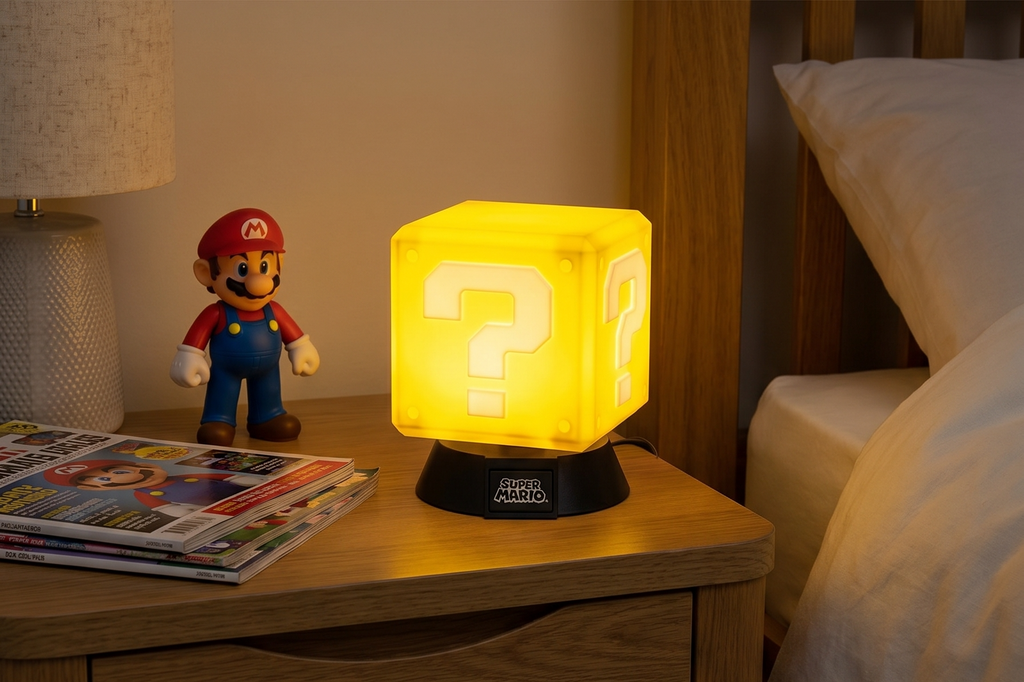 Paladone Question Block 3D Light, Super Mario Bros Officially Licensed Merchandise, Multi-Colour