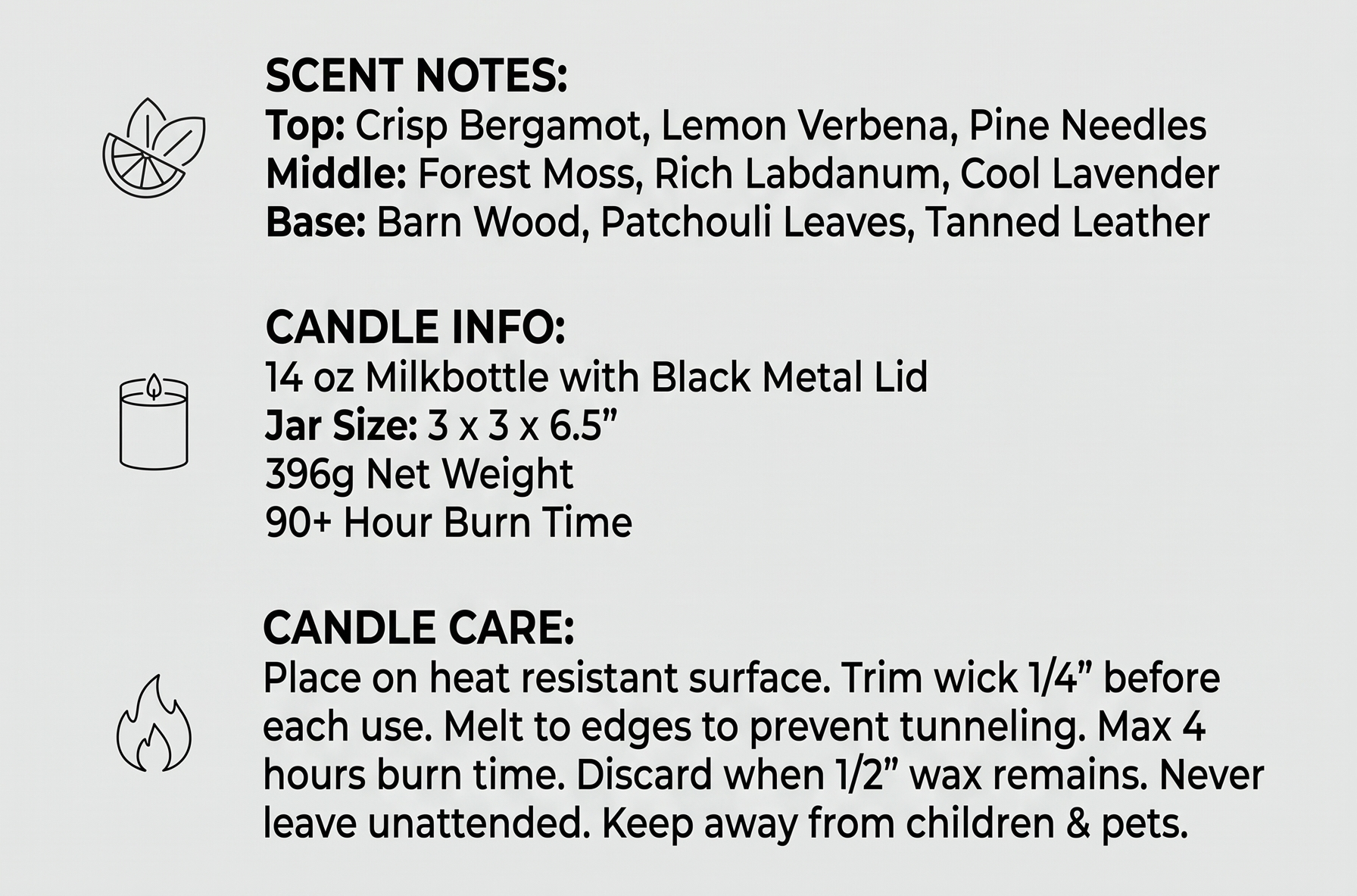Milkhouse Candle Company Barn Dance Soy Candle - Bergamot | Patchouli Leaves | Sandalwood Scented - 14 oz Milkbottle with Lid, 90+ Hour Burn Time, Made in the USA