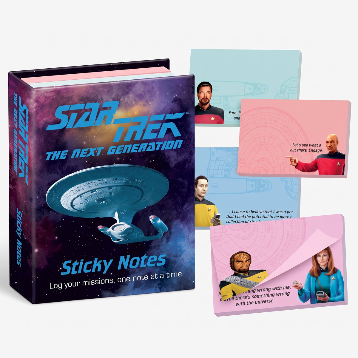 The Unemployed Philosophers Guild Star Trek Next Generation Sticky Notes - Officially Licensed 3.25" by 4.25" Booklet of Self-Sticky Individual Notes