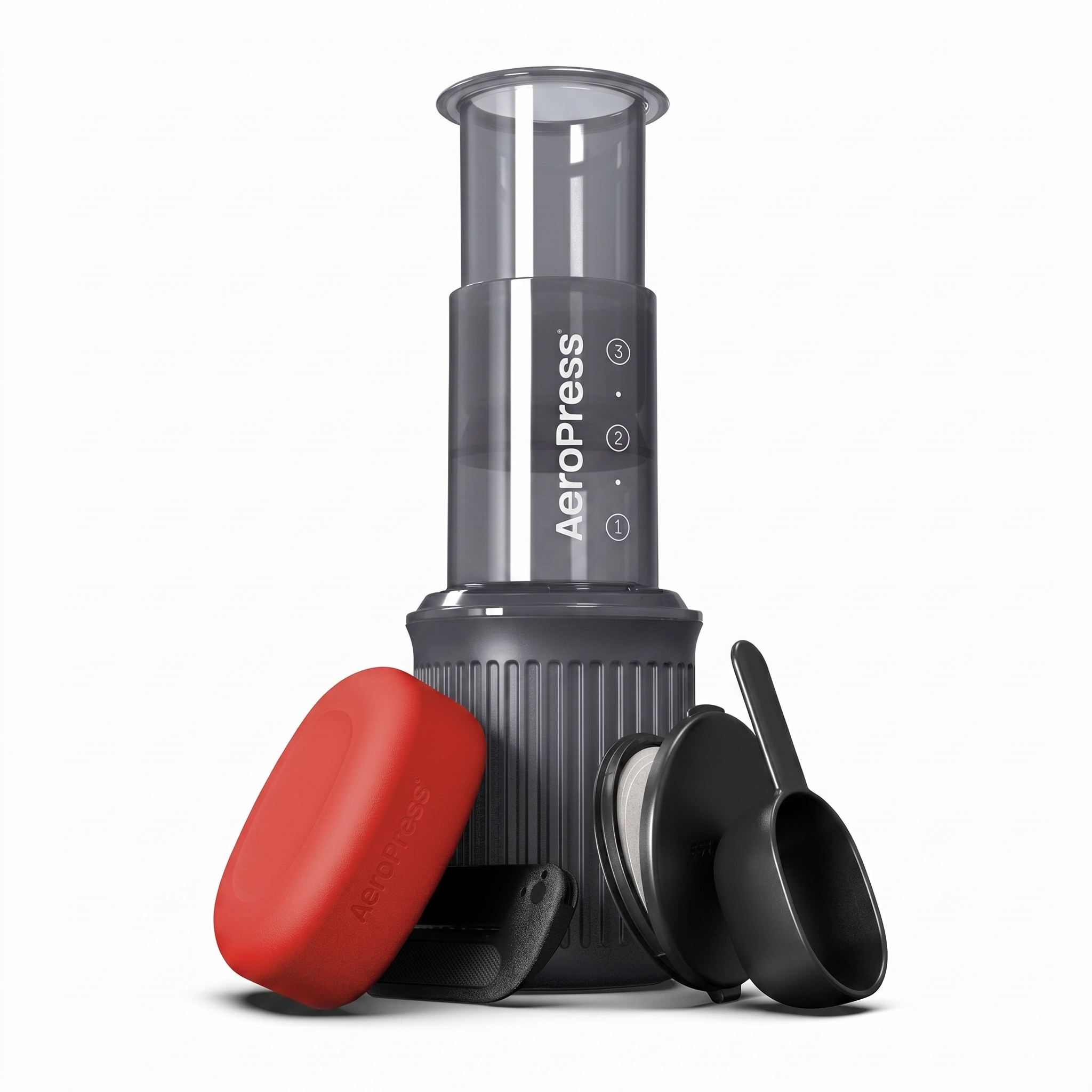AeroPress Go, Extra Small Portable Coffee Maker Kit, Travel, Hiking & Camping, All-in-One French Press, Pour-Over & Espresso Style Manual Brewer, 2 Min Brew Makes a Less Bitter, More Flavorful Cup