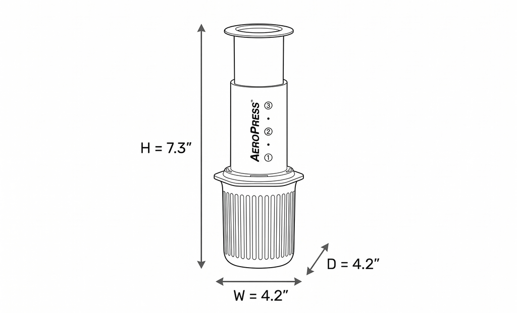 AeroPress Go, Extra Small Portable Coffee Maker Kit, Travel, Hiking & Camping, All-in-One French Press, Pour-Over & Espresso Style Manual Brewer, 2 Min Brew Makes a Less Bitter, More Flavorful Cup