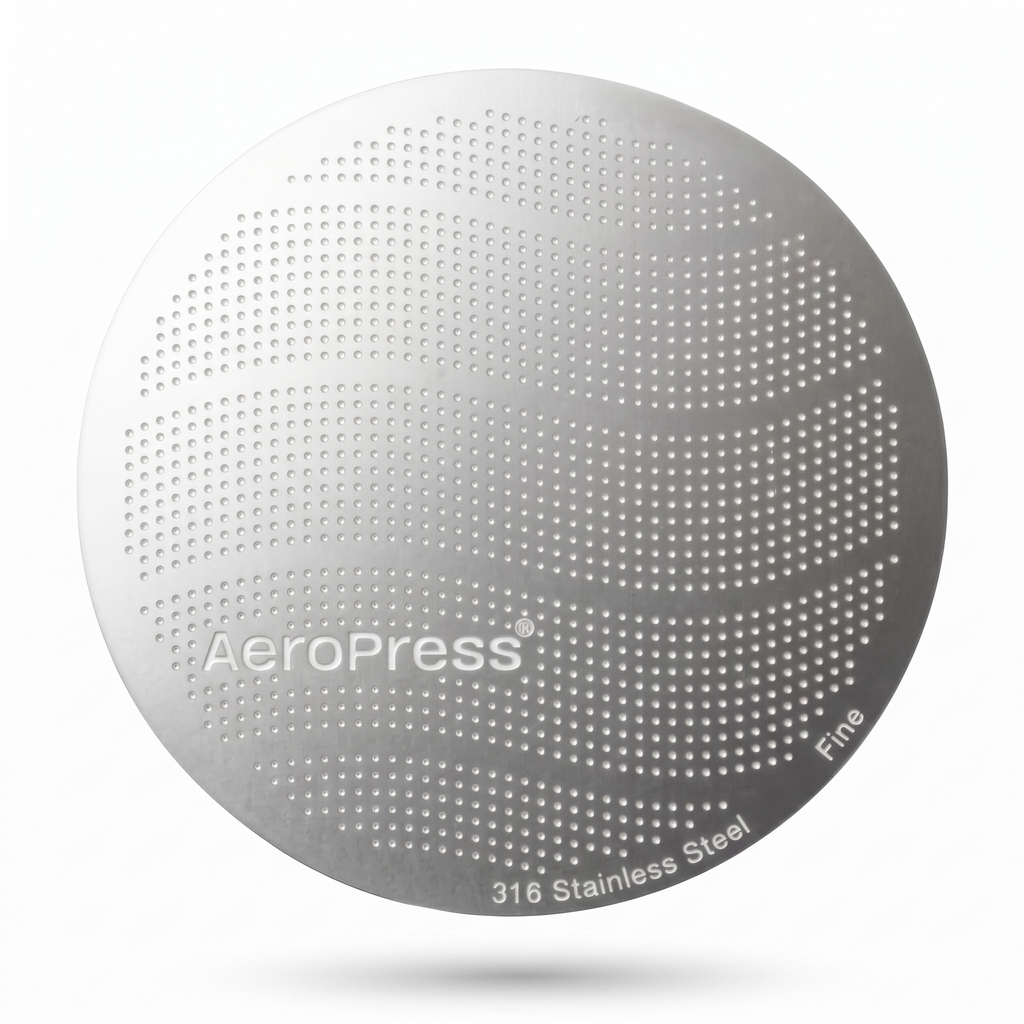 AeroPress 316 Stainless Steel Reusable Filter, Durable Metal Coffee Filter, Sustainable, Eco-Friendly, Travel-Friendly, Fits Standard Size AeroPress Manual Coffee Makers