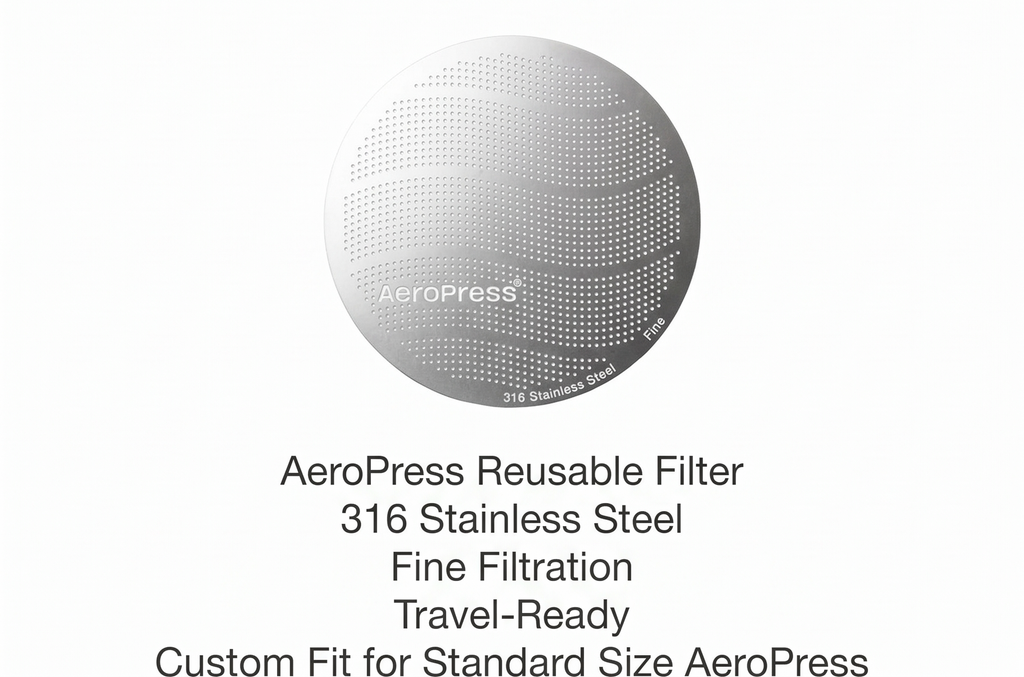 AeroPress 316 Stainless Steel Reusable Filter, Durable Metal Coffee Filter, Sustainable, Eco-Friendly, Travel-Friendly, Fits Standard Size AeroPress Manual Coffee Makers