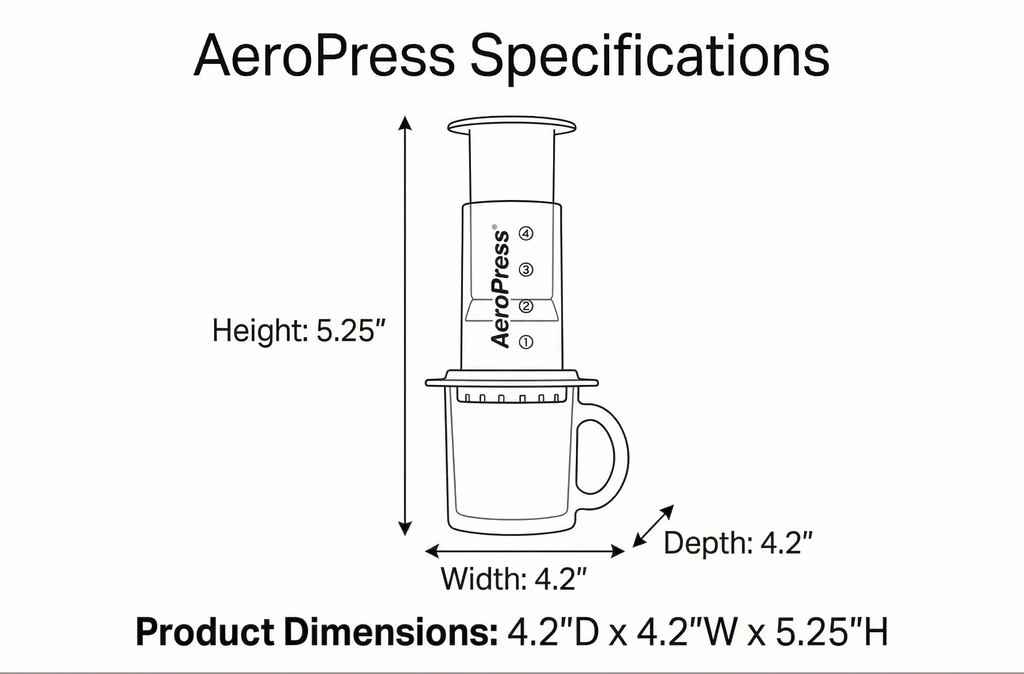 AeroPress Clear Coffee Press - All-in-One French Press, Pour-Over & Espresso Style Manual Brewer, 2 Min Brew for Less Bitterness, More Flavor, Small Portable Coffee Maker, Travel & Camping