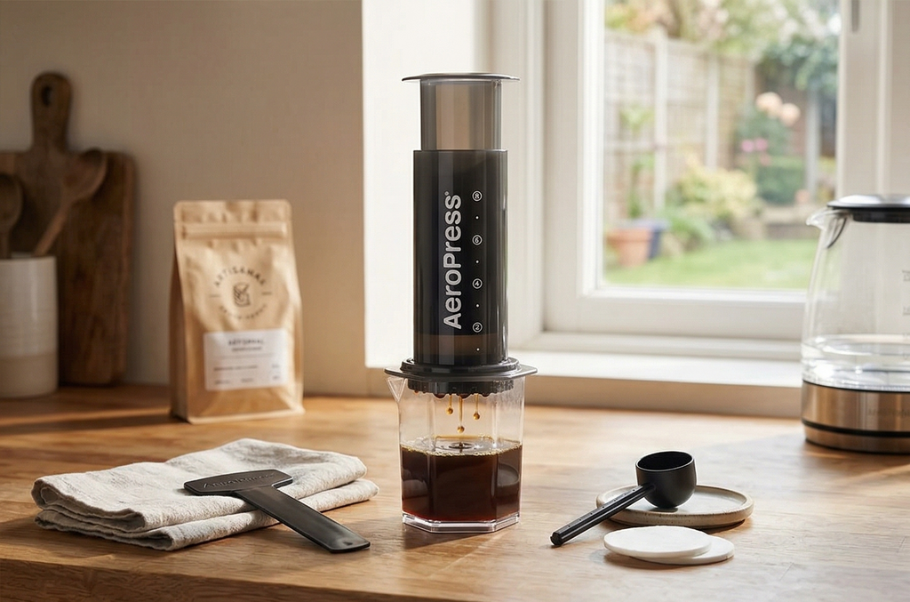 AeroPress Original XL Coffee Press, All-in-One Large French Press, Pour-Over & Espresso Style Manual Brewer, 2 Min Brew for Less Bitterness, More Flavor, Portable Coffee Maker, Travel & Camping