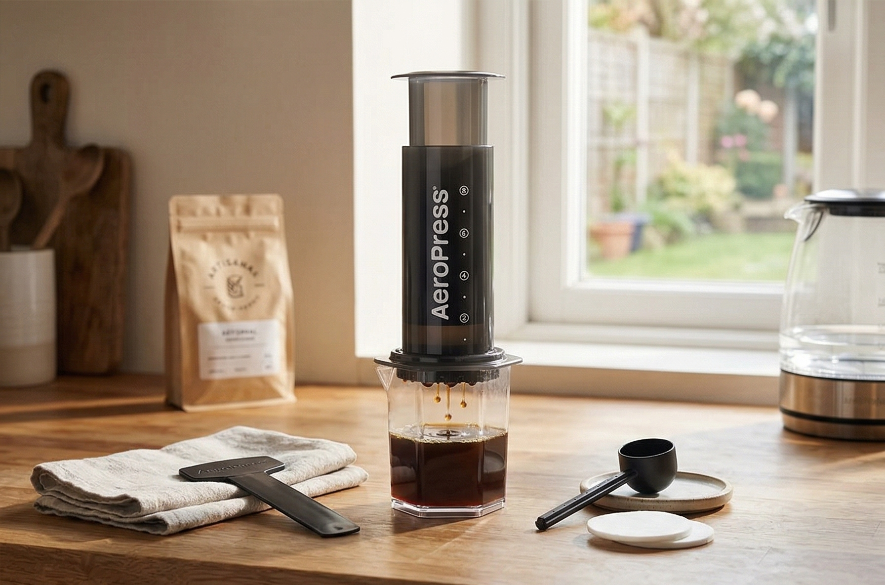 AeroPress Original XL Coffee Press, All-in-One Large French Press, Pour-Over & Espresso Style Manual Brewer, 2 Min Brew for Less Bitterness, More Flavor, Portable Coffee Maker, Travel & Camping