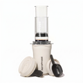 AeroPress Go Plus, Small Portable Coffee Maker Kit, Travel, Camping & Office, All-in-One French Press, Pour-Over & Espresso Style Manual Brewer, 2 Min Brew for Less Bitterness, More Flavor, Cream