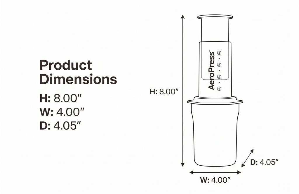 AeroPress Go Plus, Small Portable Coffee Maker Kit, Travel, Camping & Office, All-in-One French Press, Pour-Over & Espresso Style Manual Brewer, 2 Min Brew for Less Bitterness, More Flavor, Cream