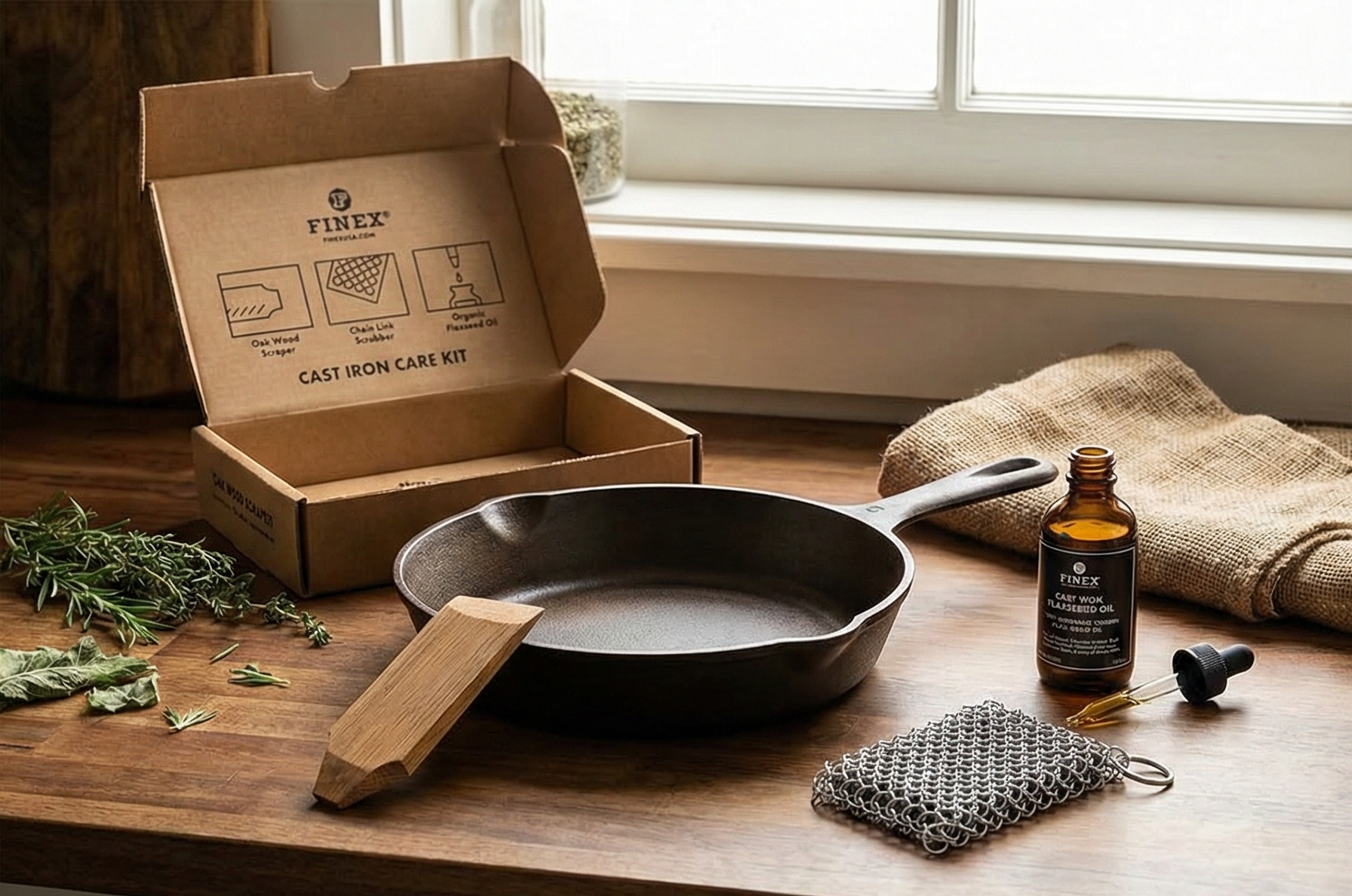 FINEX 3-Piece Cast Iron Care Kit