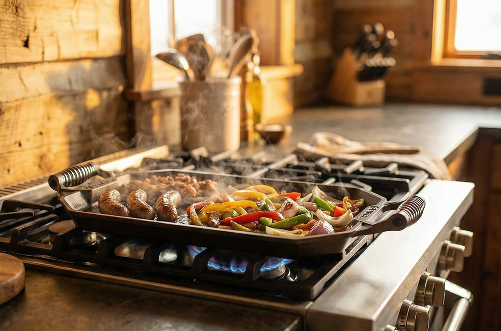 FINEX Cast Iron Double Burner Griddle