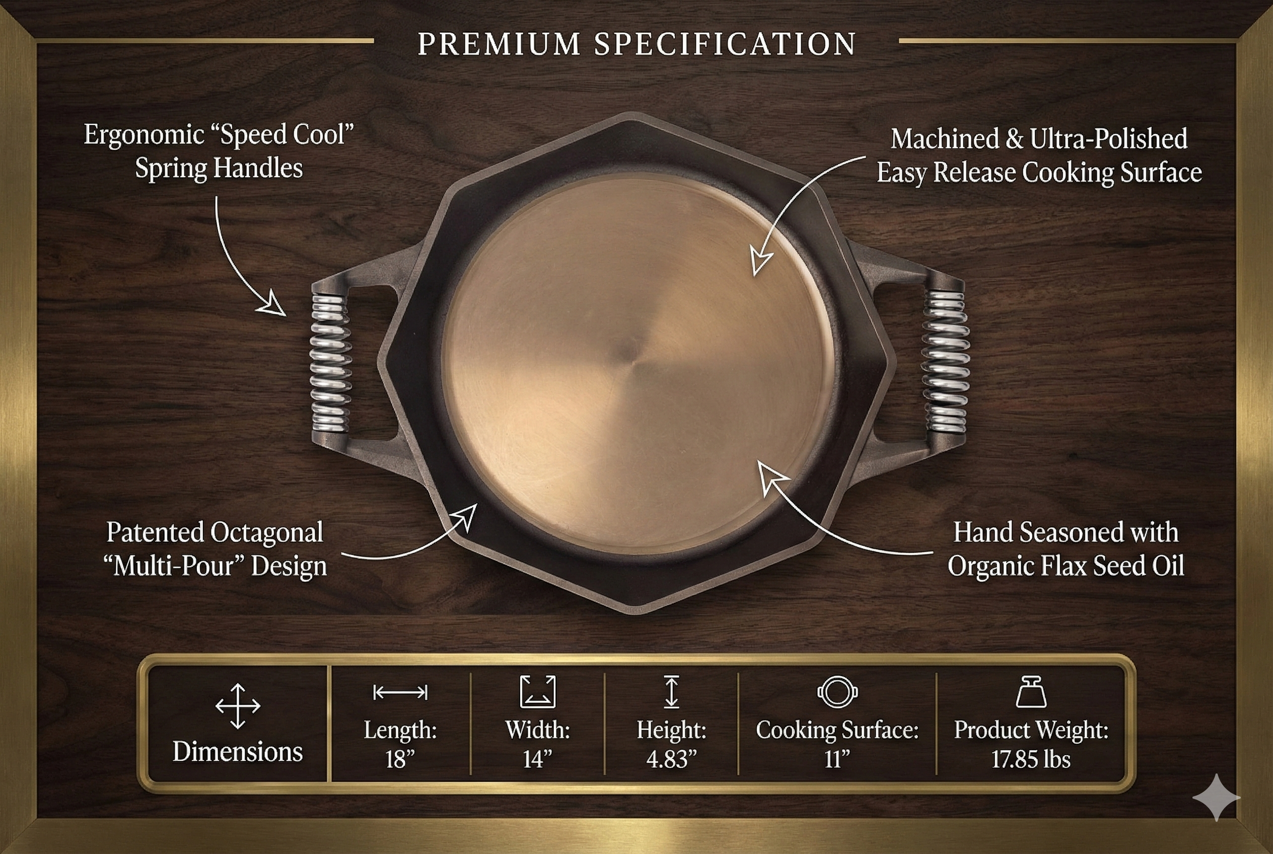 Finex 14 Inch Cast Iron Skillet