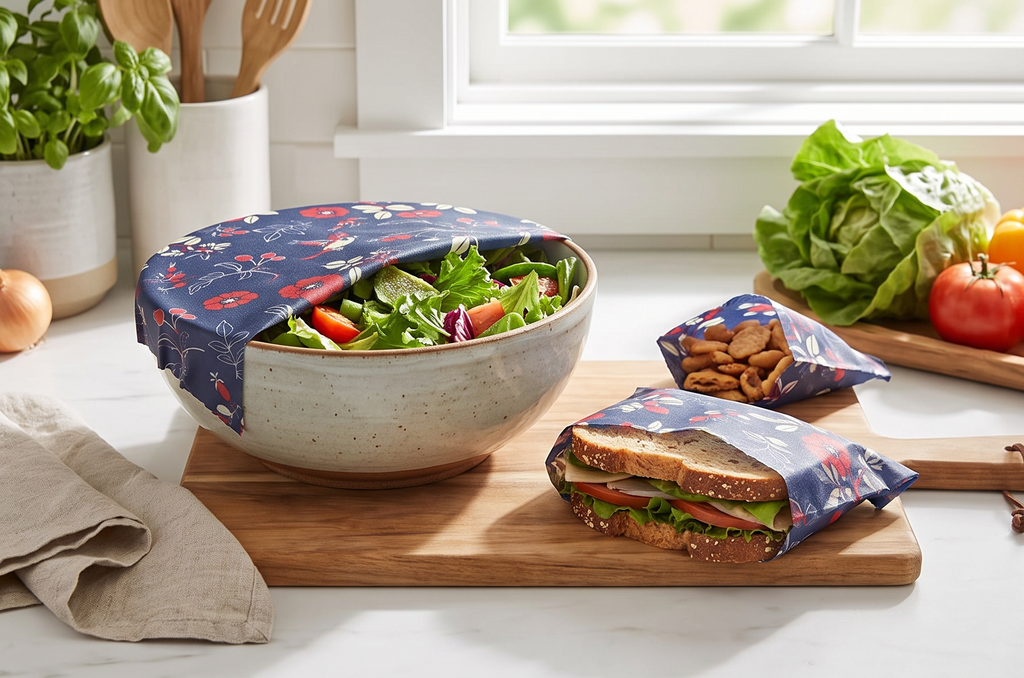 Bee's Wrap Beeswax Wraps for Food - 3 Pack of Assorted Beeswax Wraps - Small, Medium & Large Wrap - Plastic Free Made in USA Reusable Natural Food Wrap - Botanical Print