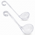 Chef Craft Plastic Dressing and Sauces Ladles, 1 Ounce 5.5 Inch and 2 Ounce 6 Inch 2 Piece Set, Clear