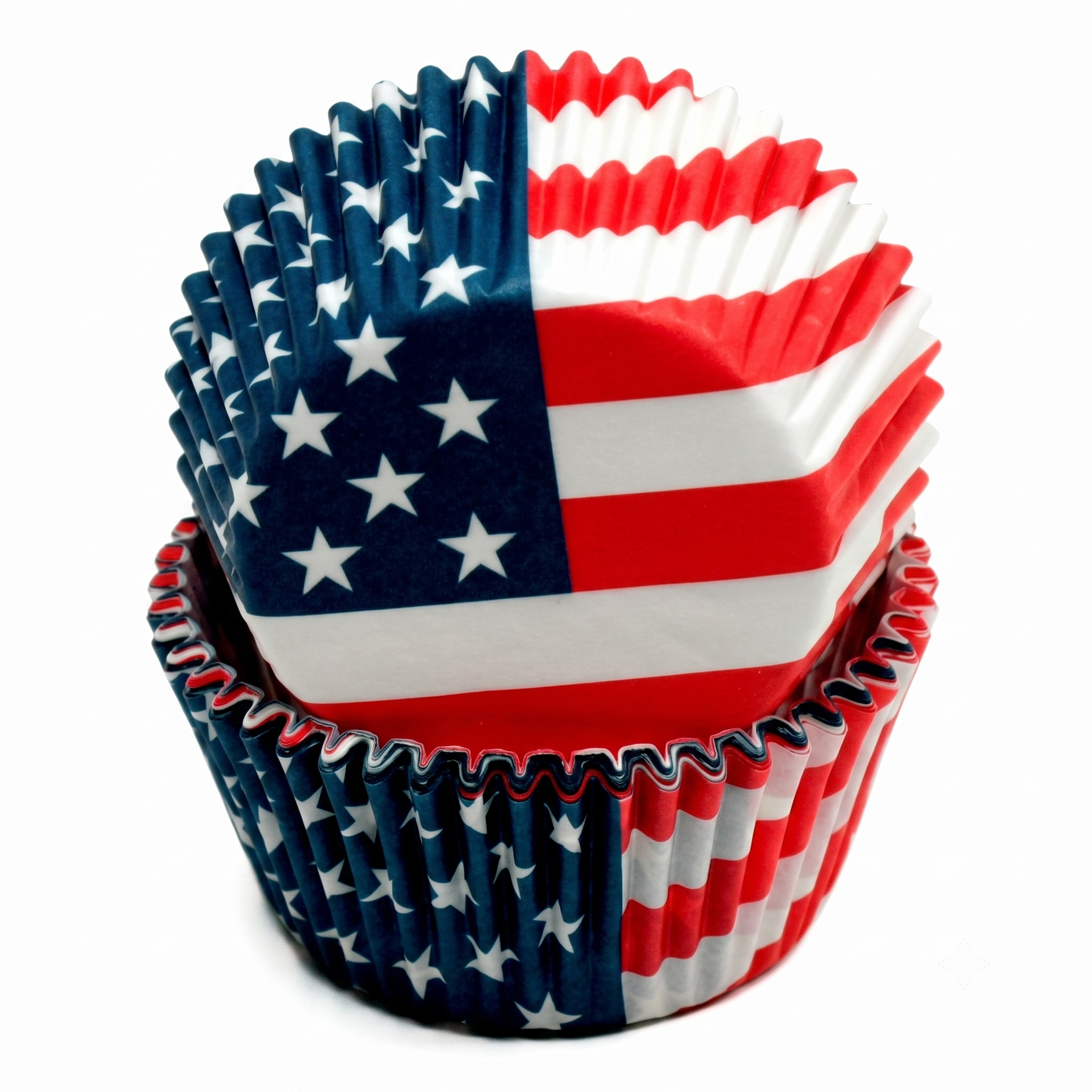 Chef Craft Paper Patterned Cupcake Liners, 50 count, Red/White/Blue