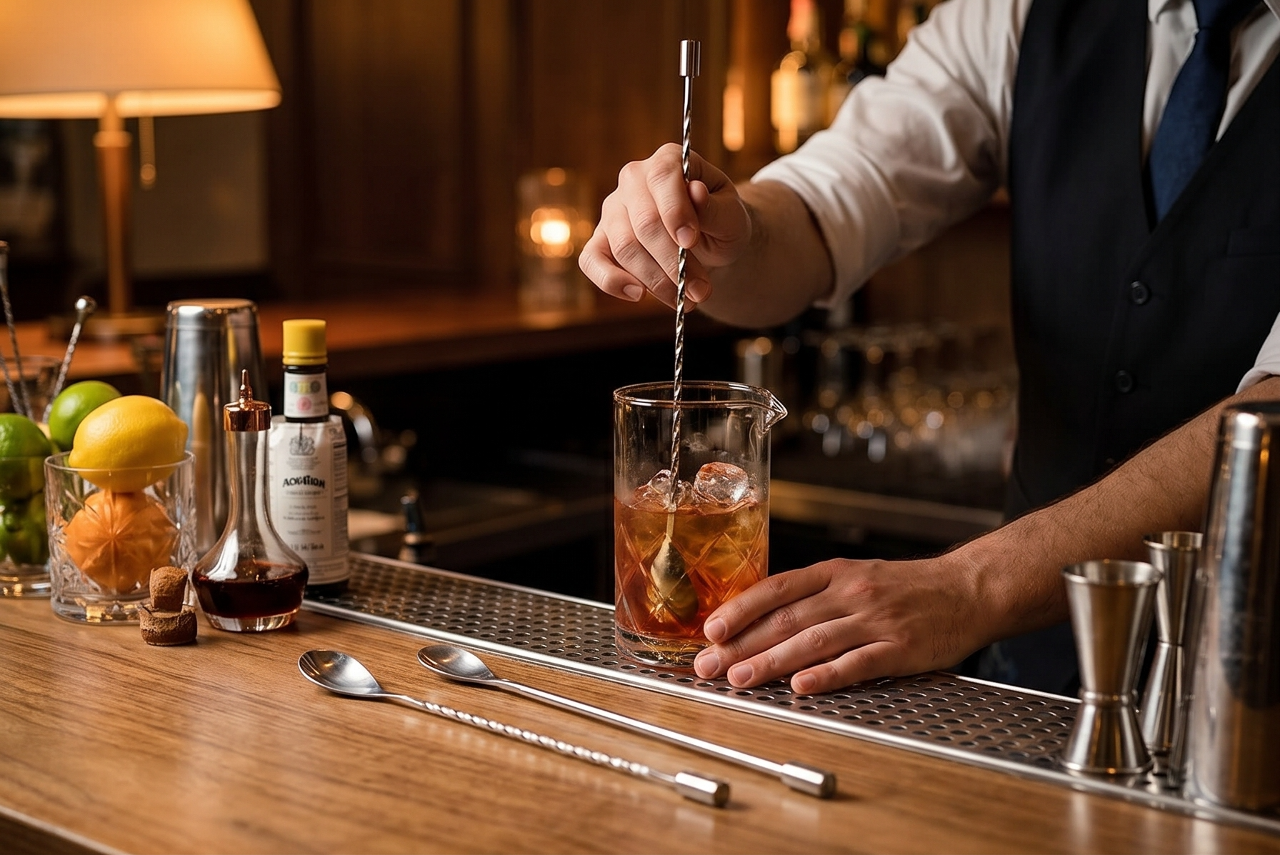 A Bar Above Bar Spoon Set, Spiral Handle, Stainless Steel Mixing Spoons for Cocktail Mixer Set, to Stir and Layer, Basic Professional or Home Bars Accessories (Stainless Steel, Combo)
