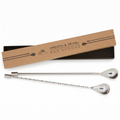 A Bar Above Bar Spoon Set, Spiral Handle, Stainless Steel Mixing Spoons for Cocktail Mixer Set, to Stir and Layer, Basic Professional or Home Bars Accessories (Stainless Steel, Combo)