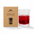 A Bar Above Cocktail Mixing Glass, Diamond Cut Enhanced Annealed Lead-Free Crystal Stirring Pitcher, Thick Weighted Base for Stable Stirring, 18 Oz Drink Mixer for Craft Cocktails at Home or Bars