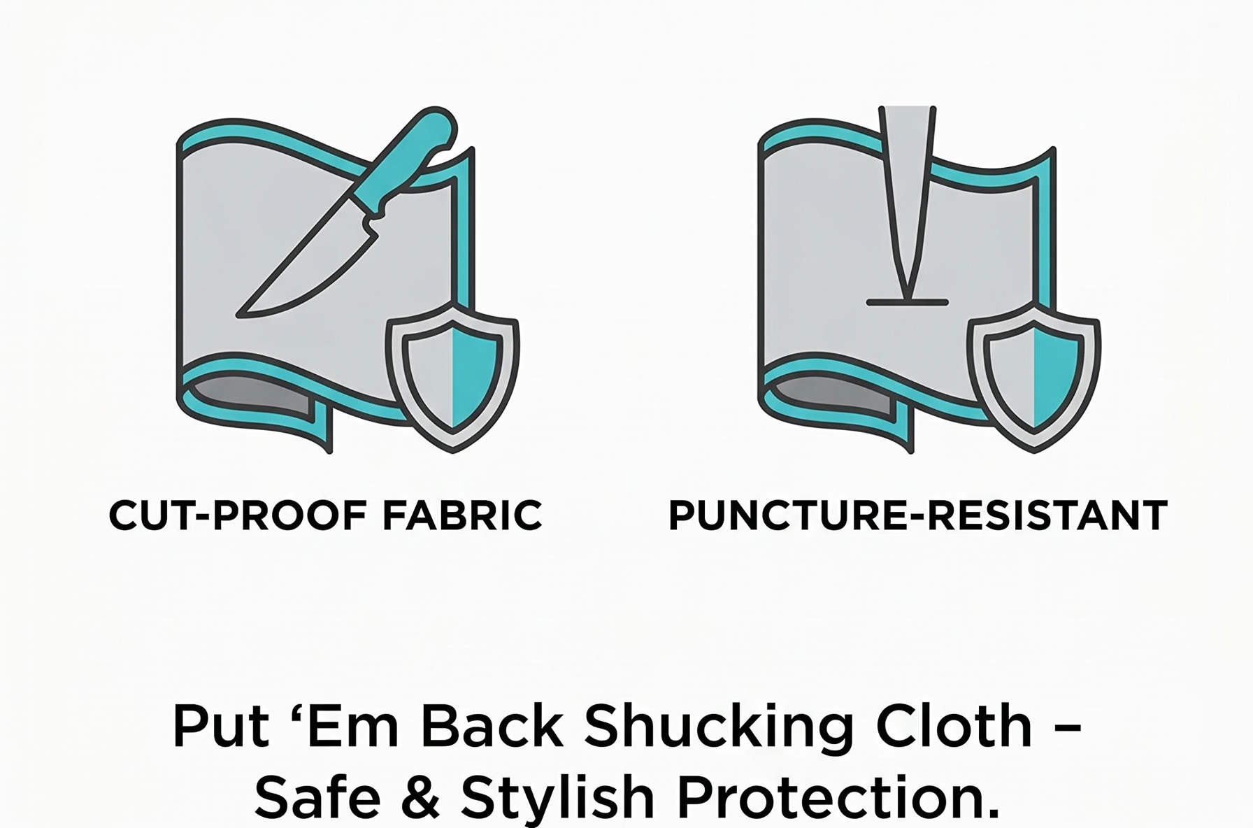 Put 'Em Back Cut-proof Shucking Cloth