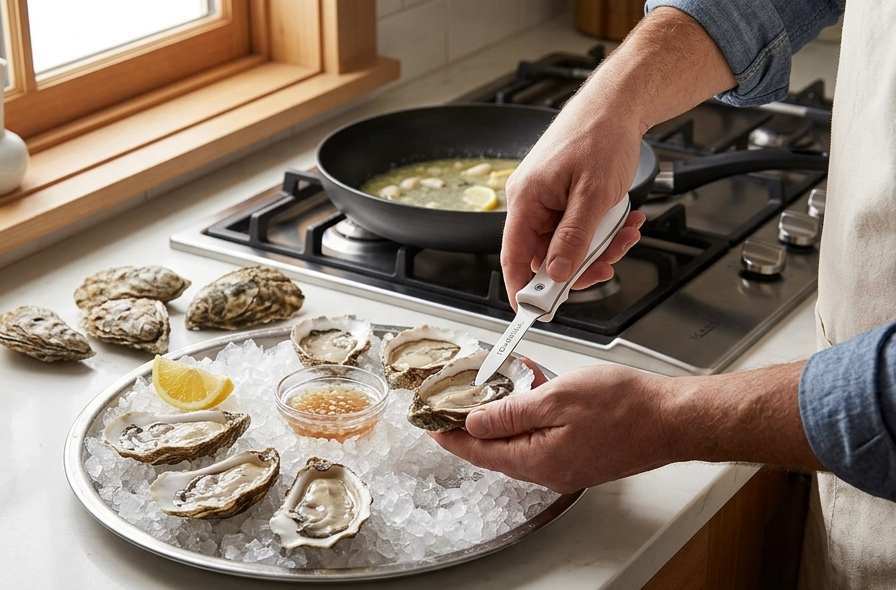 Toadfish Oyster Shucking Knife - Oyster Shucker Opener Tool - Professional Edition
