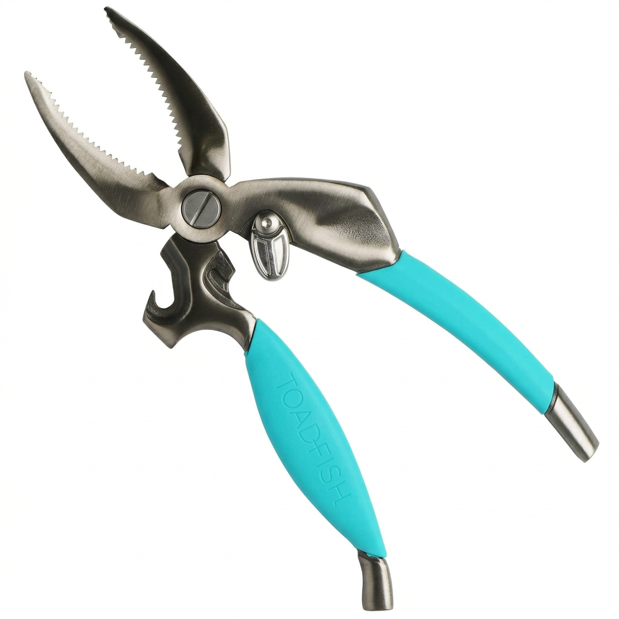 Toadfish Crab Leg Cracker Tool - Seafood Shell Cracking Tool - Stainless Steel Serrated Cutter - Ergonomic Non-Slip Grip - Built-In Bottle Opener Outfitters