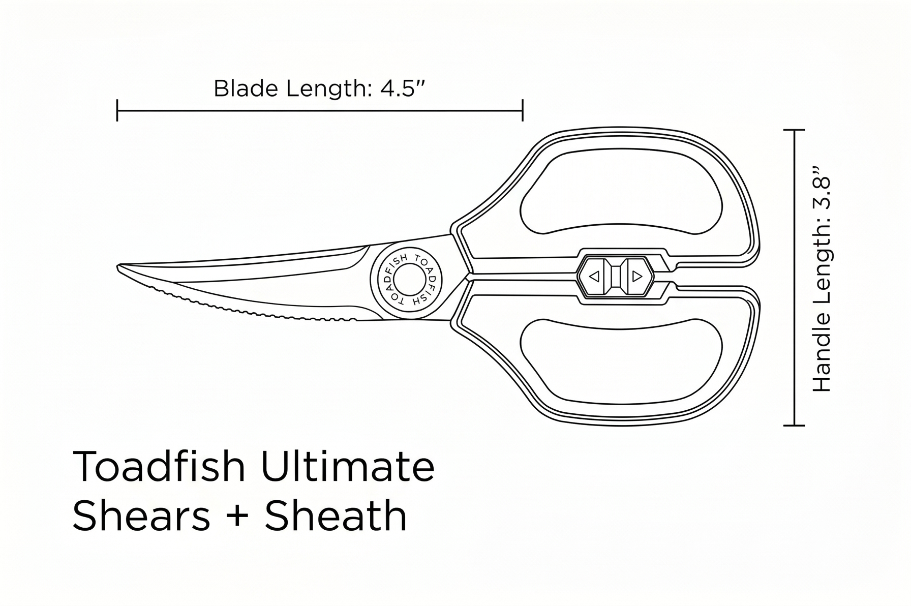 Toadfish Ultimate Shears + Sheath