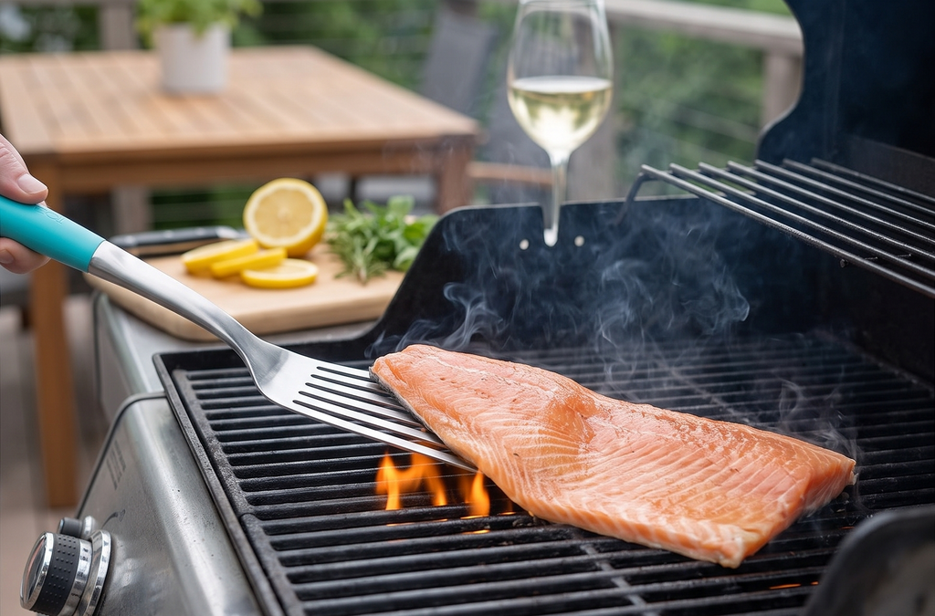Toadfish 14.5'' Ultimate Nonstick Fish Spatula, Stainless Steel Metal Spatula, Slotted Turner Perfect for Cooking Seafood on the Grill or Kitchen