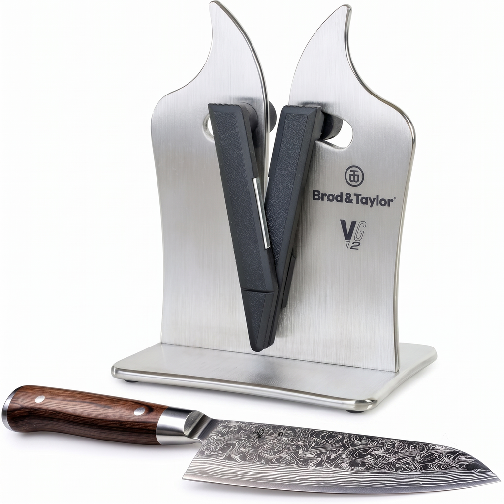 Brod & Taylor VG2 Professional Knife Sharpener | 3-Action Tungsten Carbide (Stainless Steel)