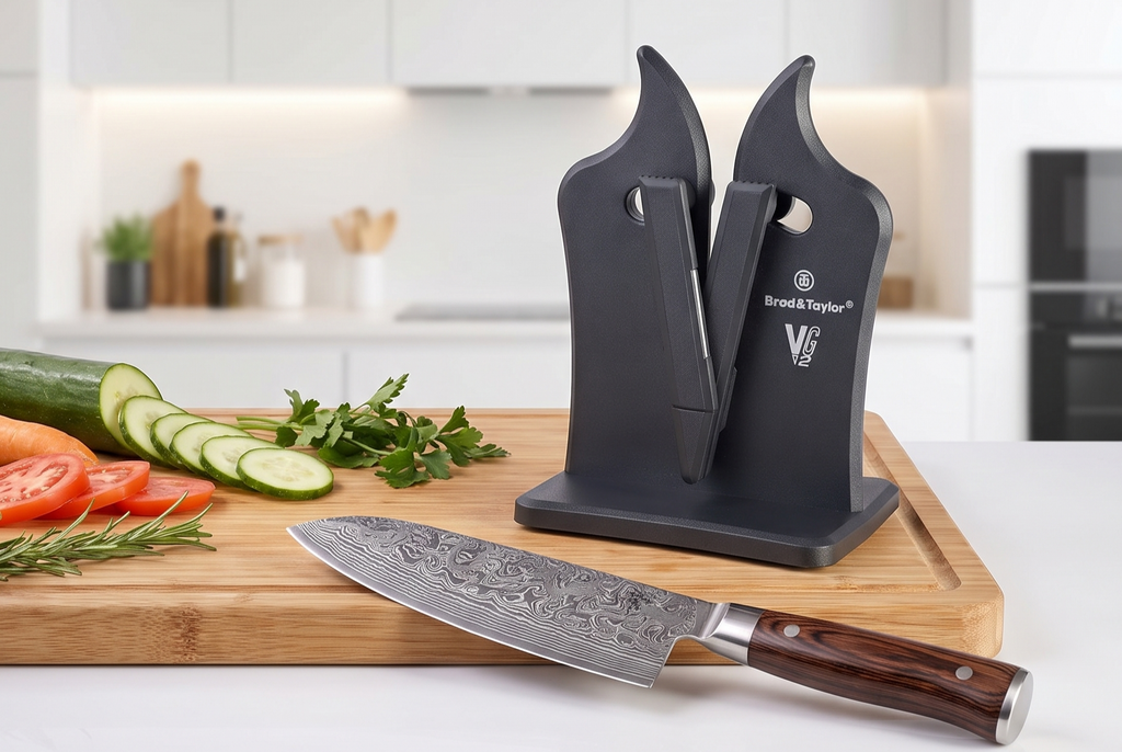 Brod & Taylor VG2 Classic Knife Sharpener | 3-Action Tungsten Carbide (Nylon)