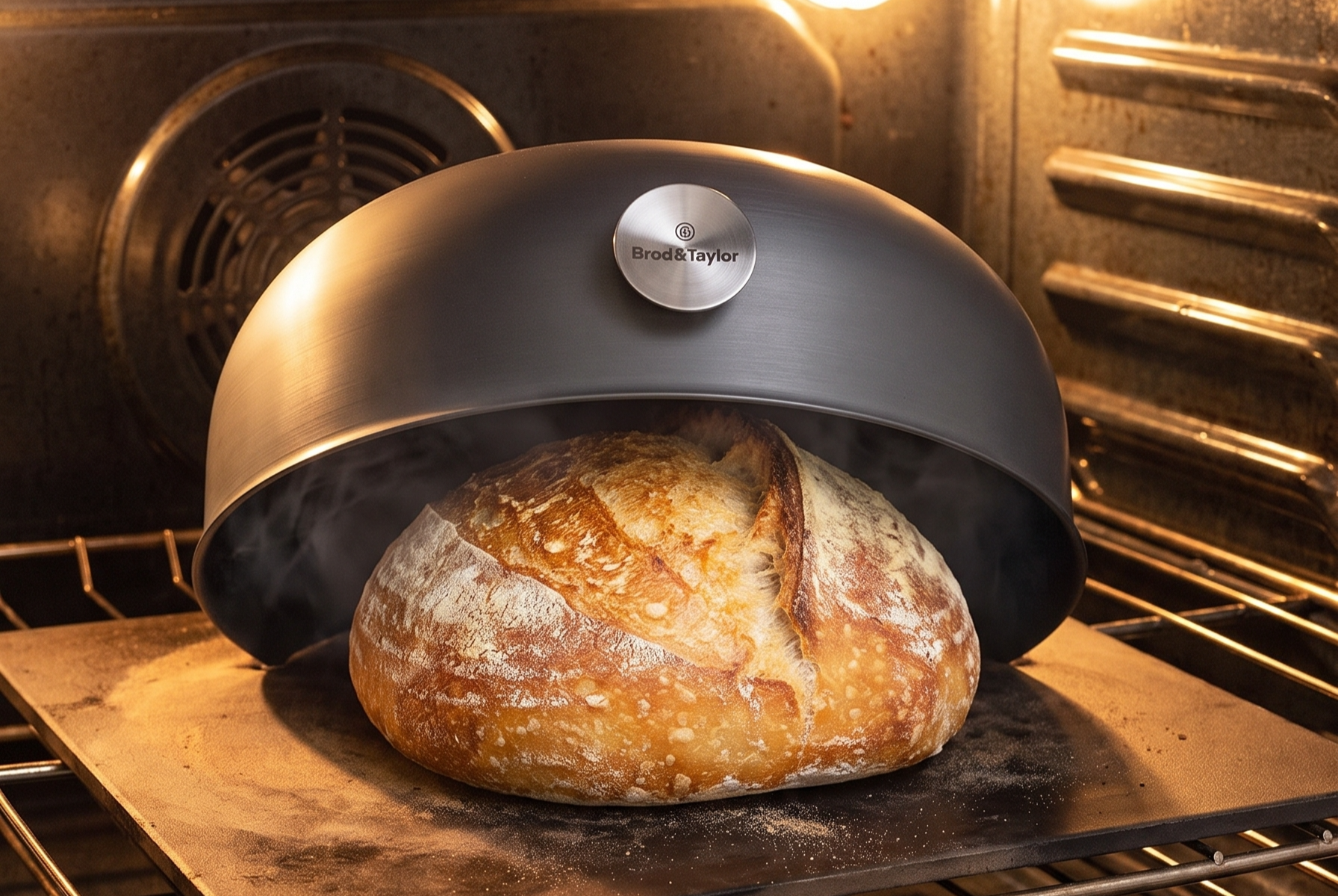 Brod & Taylor Ultralight Baking Shell for Sourdough Bread (Boule) – No Preheating Needed for Crispy Crust and Even Baking
