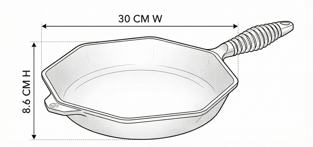 FINEX 12" Cast Iron Skillet, Modern Heirloom, Handcrafted in The USA, Pre-Seasoned with Organic Flaxseed Oil