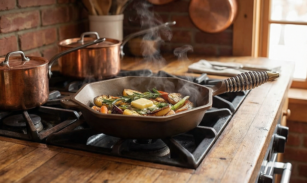 FINEX 10" Cast Iron Skillet, Modern Heirloom, Handcrafted in The USA, Pre-Seasoned with Organic Flaxseed Oil