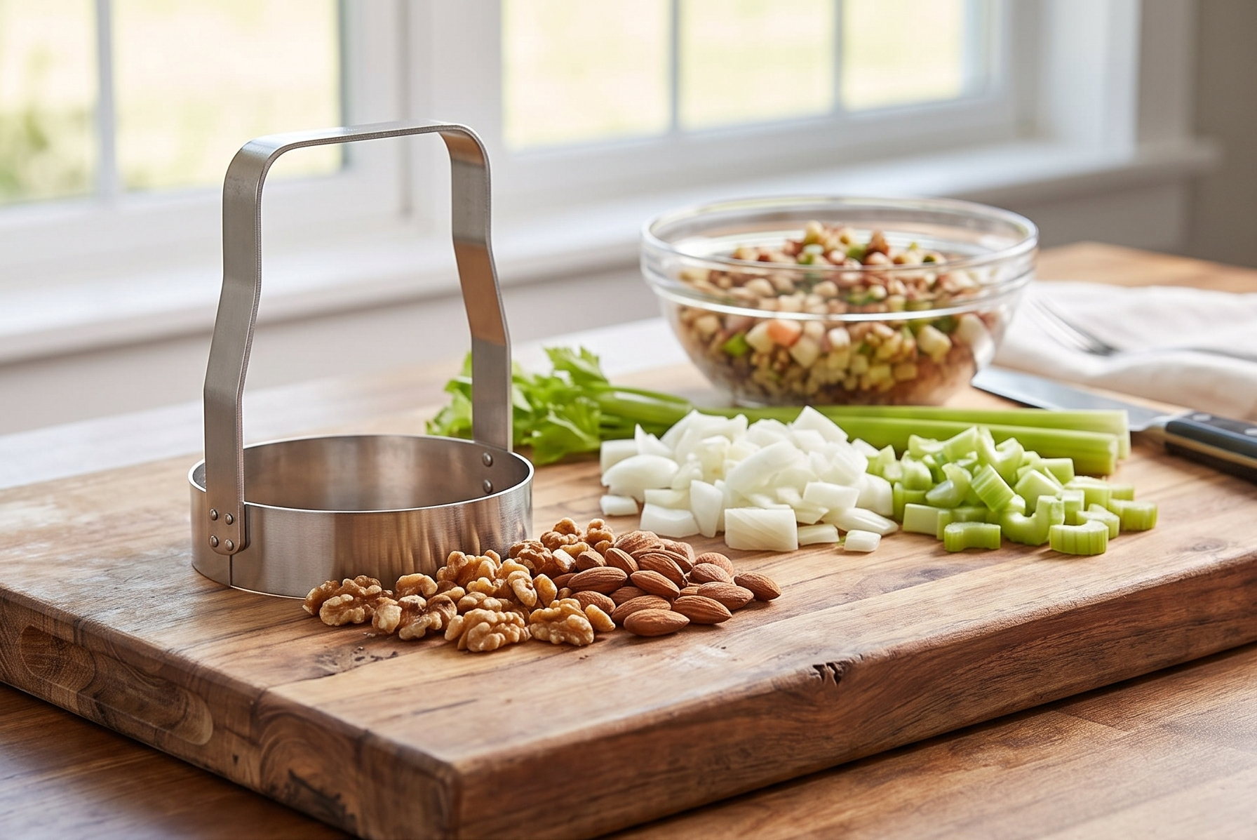 Kwik-kut Kwik Kut Plain Edge Manual Food Chopper, Stainless Steel Blade, 2.875-Inch Diameter x 3-Inches Tall, Made in The USA, A, Silver