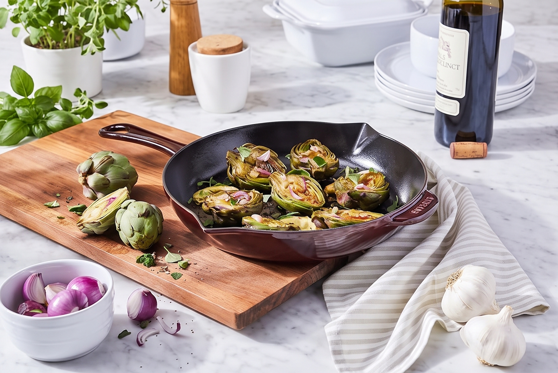 Staub Cast Iron 10-inch Fry Pan - Grenadine, Made in France