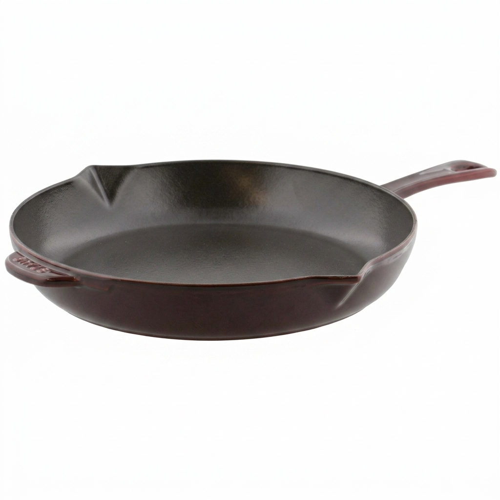 Staub Cast Iron 10-inch Fry Pan - Grenadine, Made in France