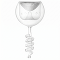 Final Touch Glass Twister Aerator Decanter - Wine Oxygenation System, 3 Phase Aeration, Stainless Steel Filter, Globe Design, Adapter & Stand (WDA918)