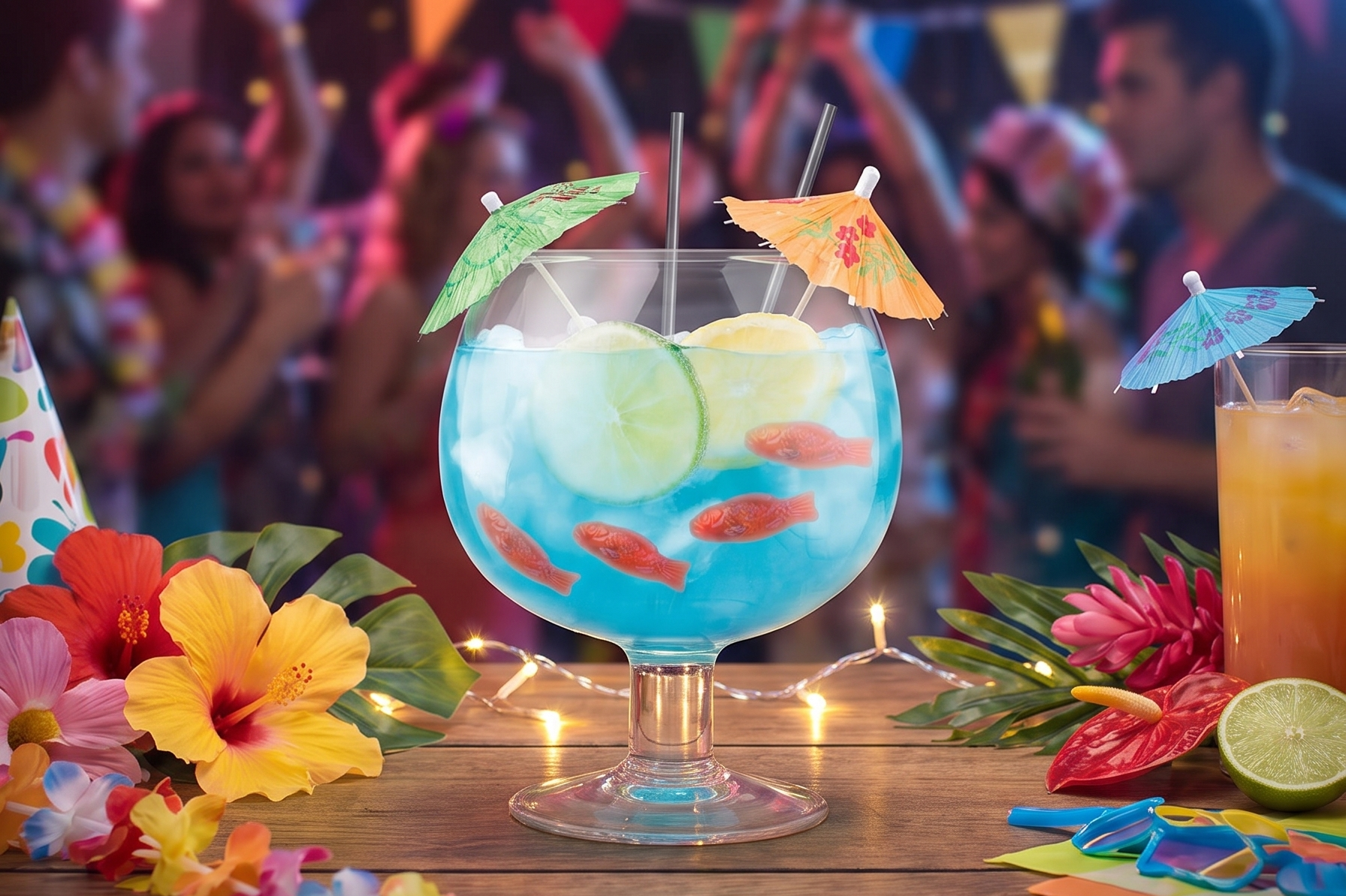 Final Touch Fishbowl Glass - Fun and Exciting Drink Serving Experience - 1.3L Capacity - Ideal for Margaritas, Daiquiris, and More! (FTA1870)