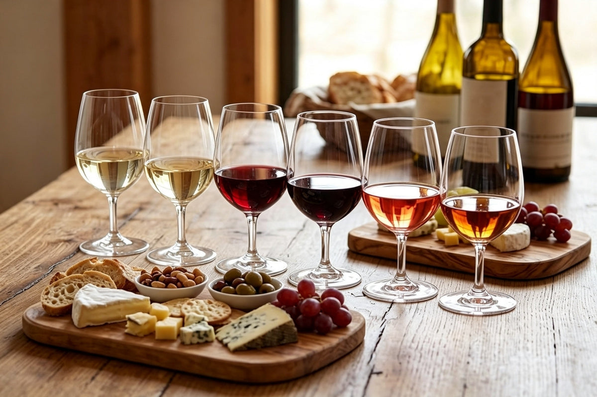 Final Touch ISO INAO Crystal Wine Tasting Glasses Set of 6 215 ml