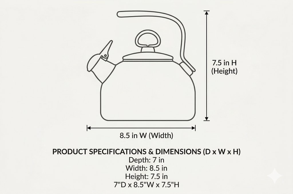 Chantal Classic Teakettle, 1.8 QT, Enamel On Steel, 2-Tone Harmonica Whistle, Rapid Boil and Even Heating (Onyx)
