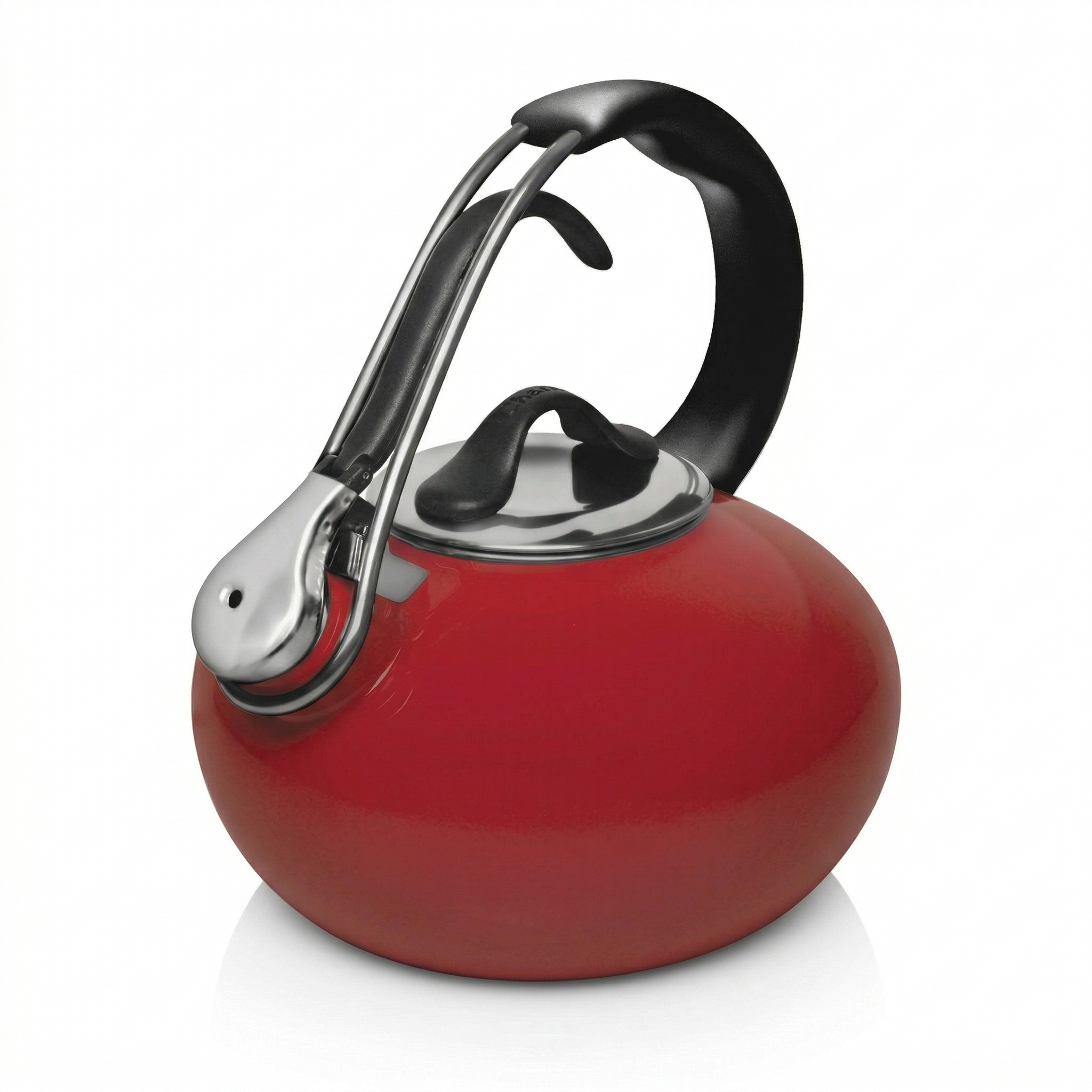 Chantal Classic Loop Enamel on Steel Whistling Tea Kettle, 1.8 quart (Red)