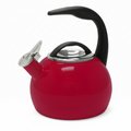 Chantal Anniversary Enamel-on-Steel Whistling Teakettle, 2 quart, Chili Red