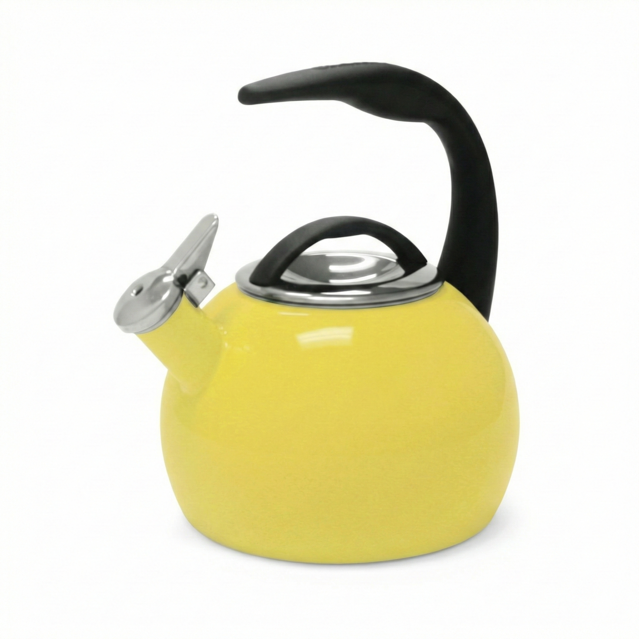 Chantal Anniversary Tea kettle, 2 Quart, Enamel Carbon steel, Whistling, Canary Yellow