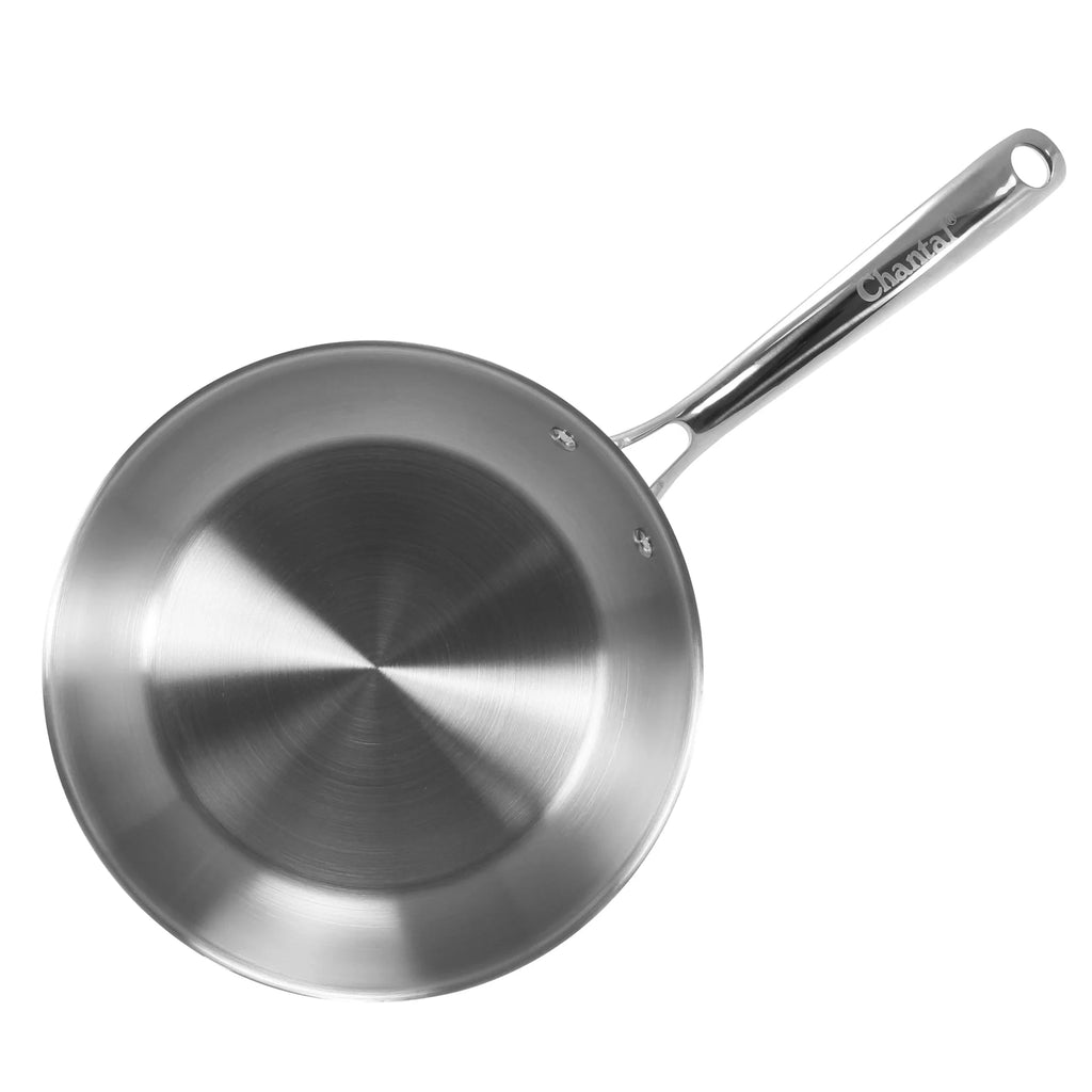Chantal 3.Clad Tri-Ply 10 inch Stainless Steel Fry Pan, Polished Stainless Steel